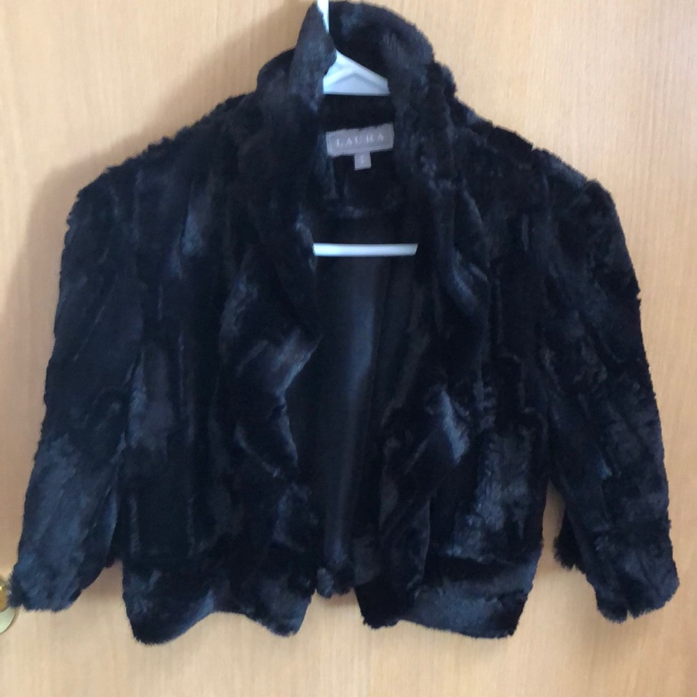 Faux fur bolero jacket